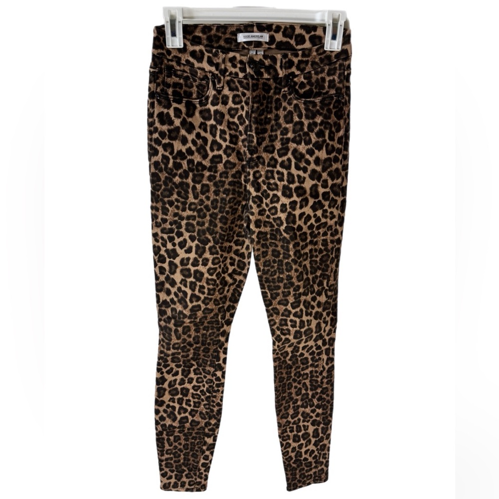 Good American - Good Waist - Leopard / cheetah print jeans / pants. Size 2/26.